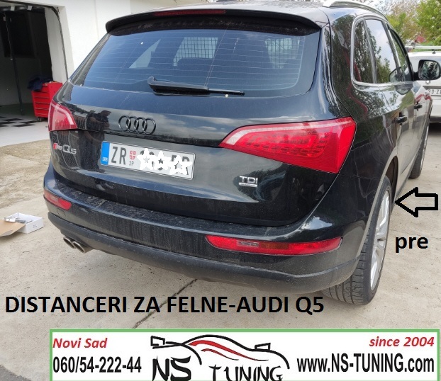 audi q5 2009 2010 2011 2012  distanceri felne 15mm 20mm srafovi produzeni ugradnja novi sad ns tuning